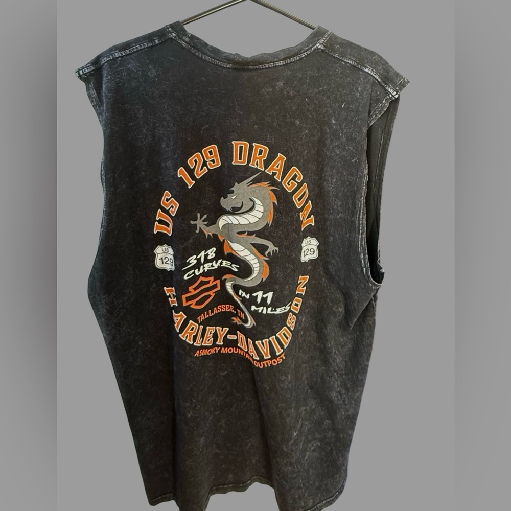 Harley-Davidson US 129 Dragon Sleeveless Tank Shirt Men's XL Mineral Wash